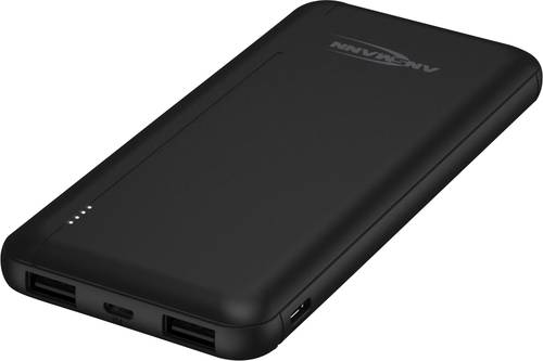 Ansmann PB212 Powerbank 10000 mAh Smart IC LiPo Micro USB, USB-C®, USB Schwarz Statusanzeige von Ansmann