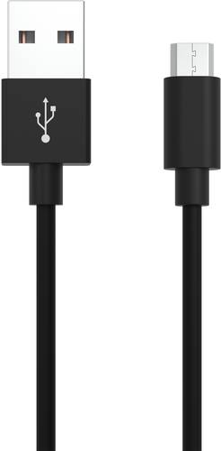 Ansmann USB-Kabel USB 2.0 USB-A Stecker, USB-Micro-B Stecker 2.00m Schwarz Aluminium-Stecker, TPE-Ma von Ansmann