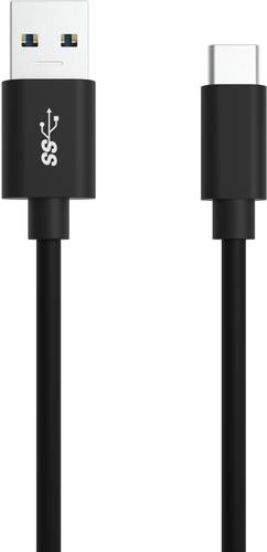 Ansmann USB-Kabel USB 3.2 Gen1 (USB 3.0 / USB 3.1 Gen1) USB-A Stecker, USB-C® Stecker 2.00m Schwarz von Ansmann