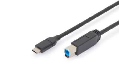 Ansmann USB-Kabel USB 3.2 Gen1 (USB 3.0 / USB 3.1 Gen1) USB-C® Stecker, USB-B Stecker 1.00m Schwarz von Ansmann