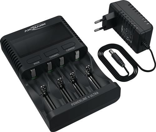 Ansmann Universalladegerät UBC Powerline 4 Ultra m.Netzt.1,2V NiMH,Li-Ion 3,6V von Ansmann