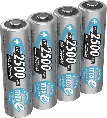 Ansmann maxE HR06 Mignon (AA)-Akku NiMH 2500 mAh 1.2V 4St. von Ansmann