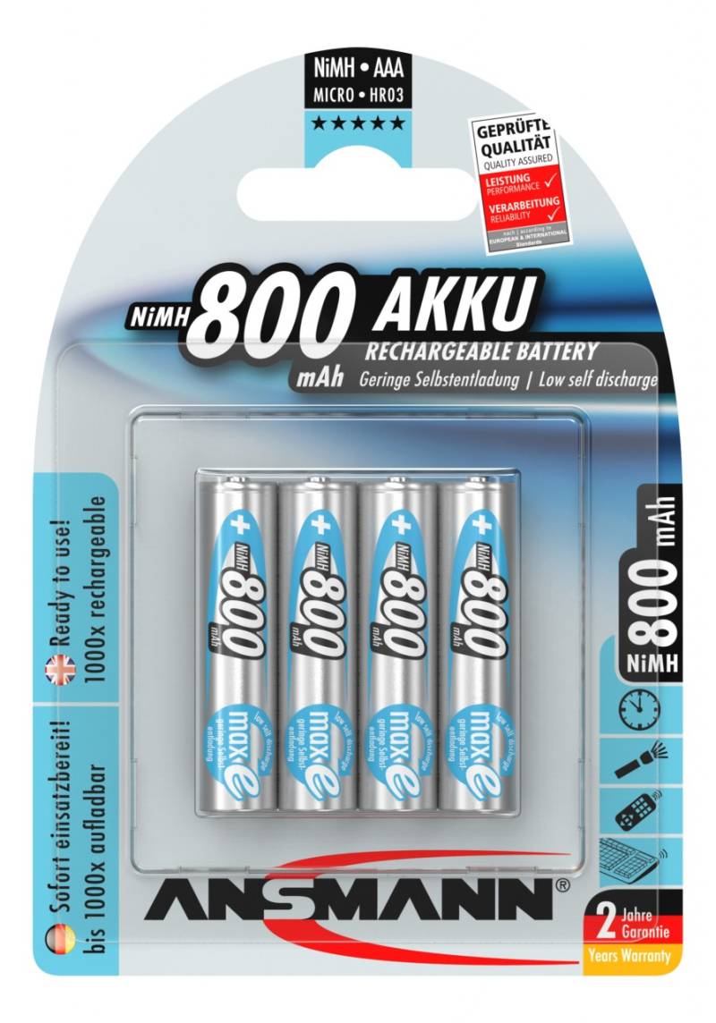 Ansmann maxE Micro AAA Akku im 4er Blister von Ansmann