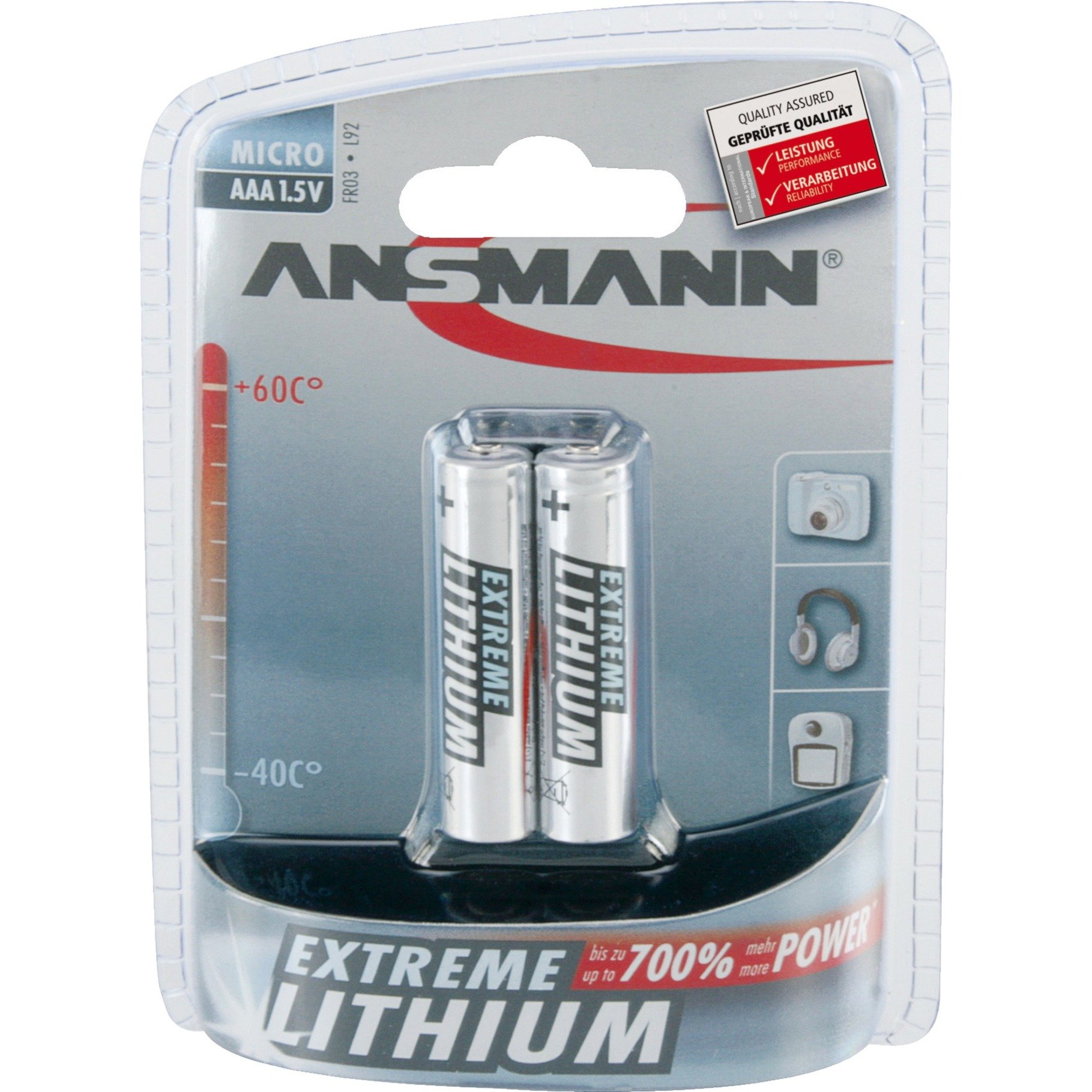 Extreme Lithium Micro AAA, Batterie von Ansmann
