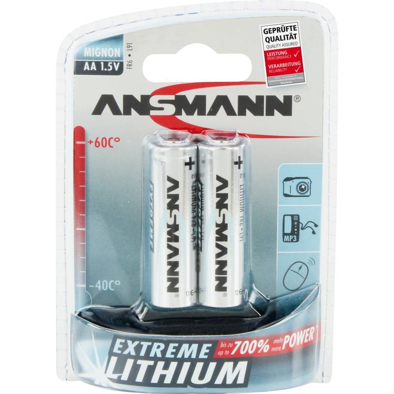 Extreme Lithium Mignon AA, Batterie von Ansmann