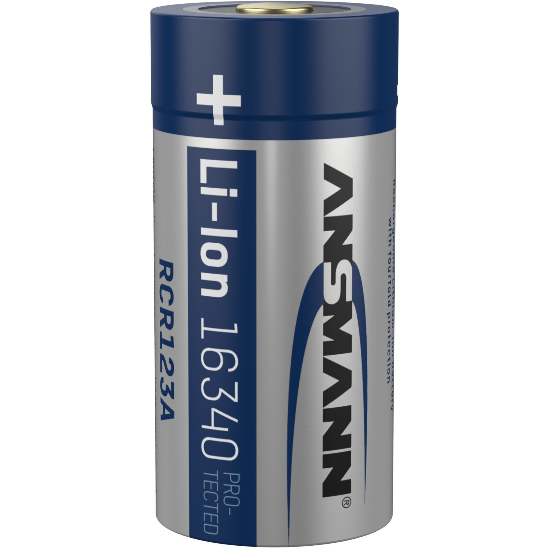 Li-Ion Akku 16340 850mAh mit Ladebuchse von Ansmann