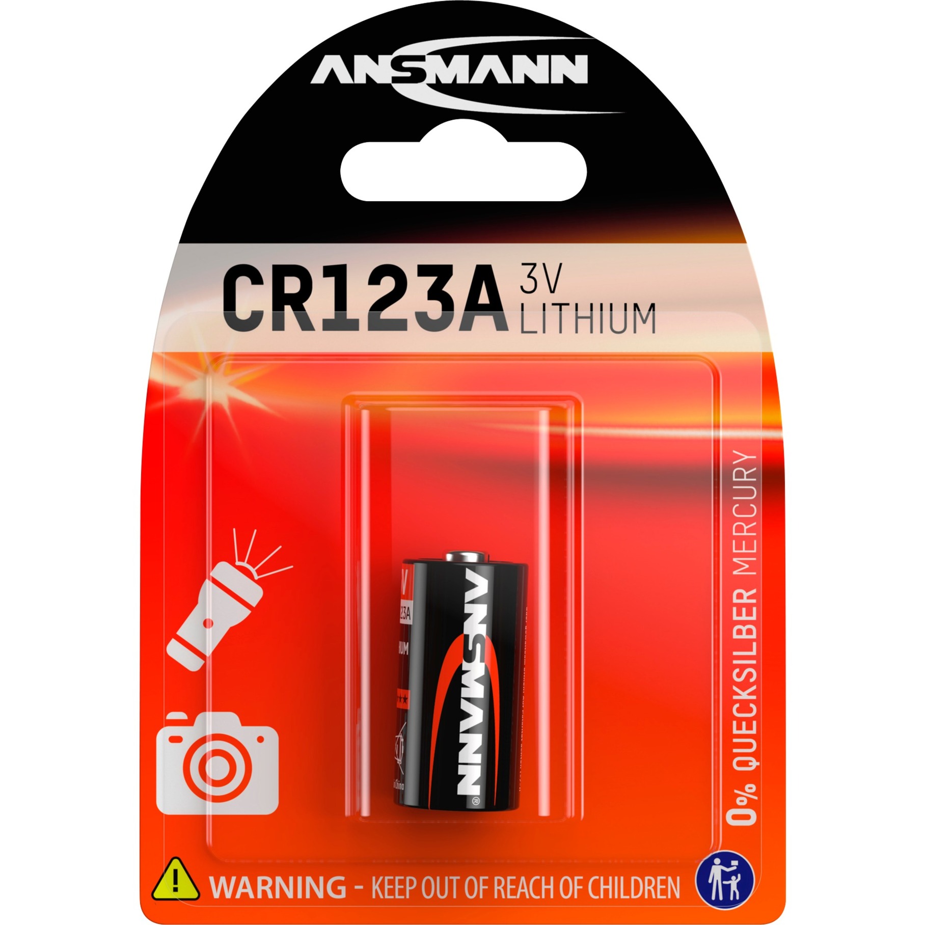 Lithium Batterie CR123A/CR17335 von Ansmann