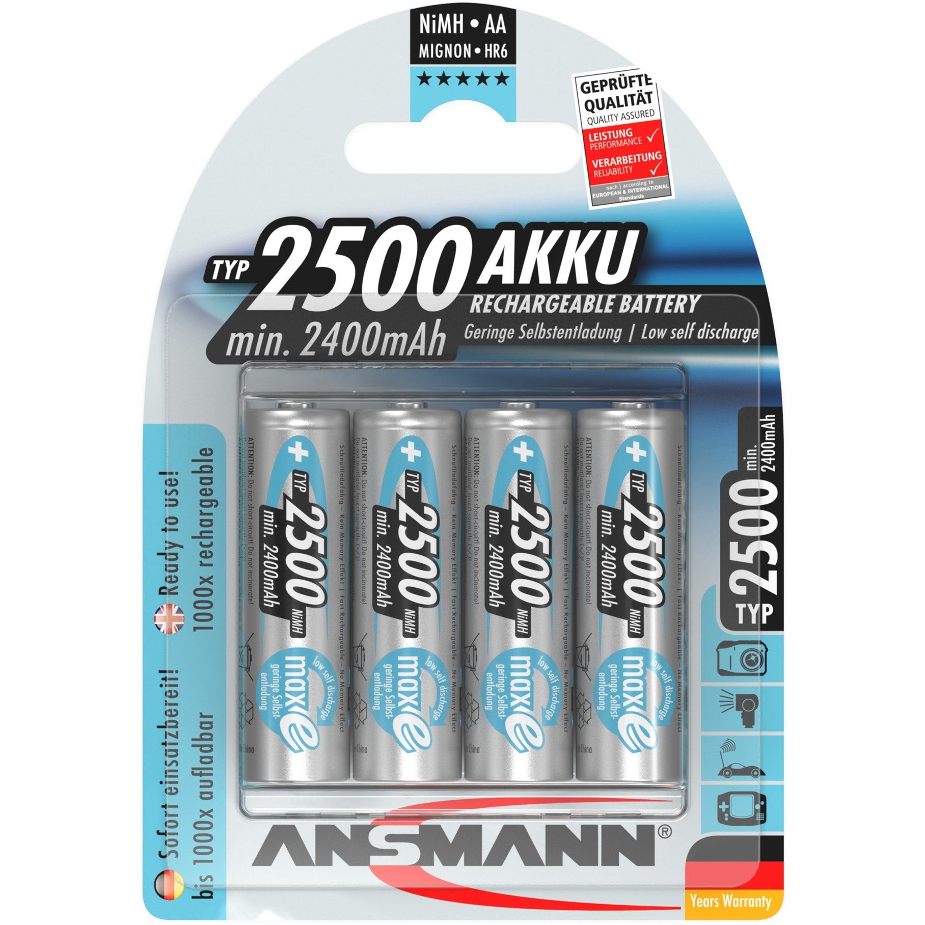 maxE 2500mAh NiMh, Akku maxE 2500mAh NiMh, Akku von Ansmann