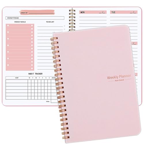Ansodo Planer Undatiert,Wöchentlicher Planer,A5 Undatierter Wochenplaner,Terminplaner Ringbuch, To-Do List And 52 Weeks,Notizbuch Kalender Organizer,Für Schüler,Lehrer,Schule,Büro Ansodo Planer Undatiert,Wöchentlicher Planer,A5 Undatierter Wochenplaner,Terminplaner Ringbuch, To-Do List And 52 Weeks,Notizbuch Kalender Organizer,Für Schüler,Lehrer,Schule,Büro von Ansodo