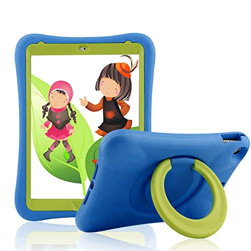 iPad 10.2 2019/2020 Hülle für Kinder, strapazierfähig, stoßfest, sturzsicher, mit ausklappbarem Ständer, kinderfreundliche Schutzhülle für iPad 25,9 cm (10,2 Zoll), 2019, 7. / 2020, 8. Gen (Blau) von Ansuobo