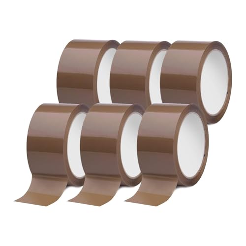 AntDau71® - Verpackungsklebeband Havanna für Pakete Umzug und Versand 6 Rollen 50 mm x 132 m von AntDau71