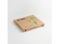 Pizzakarton ecobox braun fluorfrei 32x32x3cm 100Stk/Packung - (100 Stk.) von Antalis