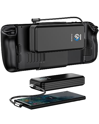 Antank 20000mAh Magnetische Batterie für Steam Deck, 45W PD 3.0 schnell Ladende Power Bank, Tragbarer externer Akku mit abnehmbarer hinterer Halterung und doppeltem USB-C-Kabel für Steam Deck Batterie Antank 20000mAh Magnetische Batterie für Steam Deck, 45W PD 3.0 schnell Ladende Power Bank, Tragbarer externer Akku mit abnehmbarer hinterer Halterung und doppeltem USB-C-Kabel für Steam Deck Batterie von Antank