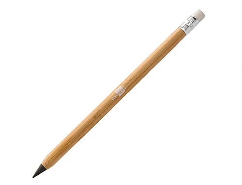 Bleistifte aus Graphit mit Gummiband, Everlasting, rund, Bambus, umweltfreundlich, hohe Haltbarkeit, kein Aufspitzen nötig von Antartik