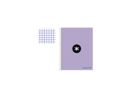Liderpapel A5 Notizbuch mit Spiralbindung, Hardcover, 80 Stunden, 100 g, 5 mm, Farbe Lavendel von Antartik