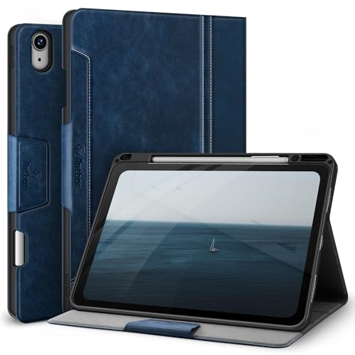 Antbox Hülle für iPad Air 13 Zoll Hülle M3 (2025) / M2 (2024) mit Stifthalter Pencil Halter Auto Schlaf/Wach Funktion PU Ledertasche Schutzhülle (Blau) von Antbox