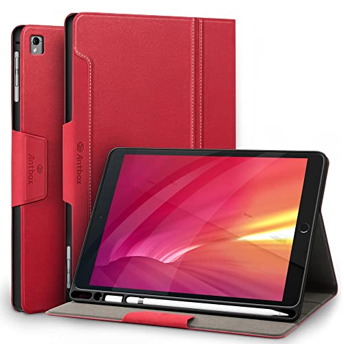 Antbox Leder Hülle für iPad 9.7 Zoll 2018/2017 mit Stifthalter Auto Schlaf/Wach Funktion PU Ledertasche Schutzhülle Smart Case von Antbox