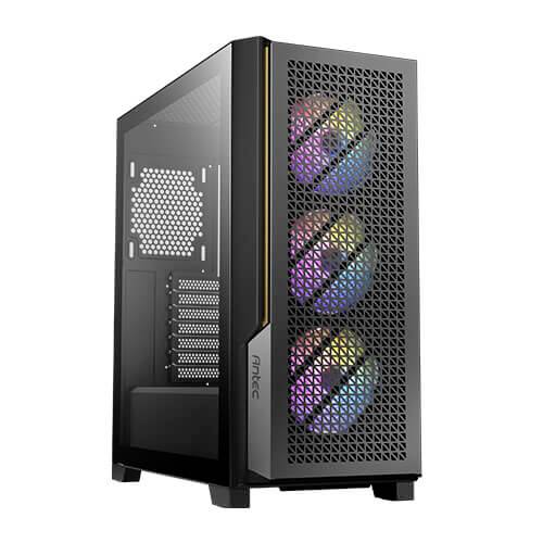 Antec P20C ARGB Midi-Tower PC-Gehäuse Schwarz Seitenfenster, Staubfilter, 3 Vorinstallierte LED Lü von Antec