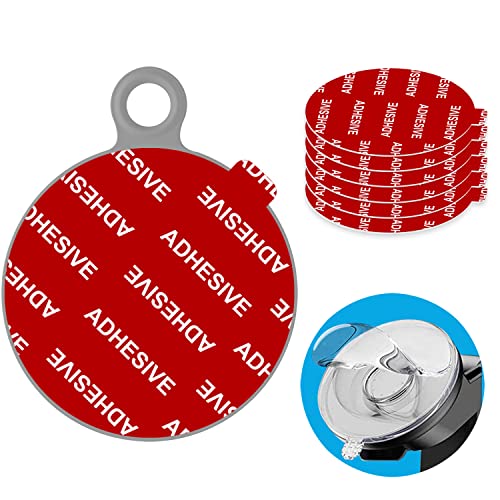 Anteel Doppelseitig Klebendes Klebepad Replacement Kit, 6 Stück 80mm (3,15") Kreis Hitzebeständige doppelseitige Aufkleber für Saugnapf Autotelefonhalter Disc & Windschutzscheibe Dash Cam von Anteel