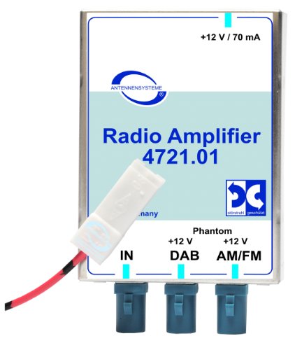 ATTB 4721.01 Verstärker (AM, FM, DAB, DAB+), Antennentechnik Bad Blankenburg, DAB Verstärker, DAB+ Verstärker, Rundfunkverstärker mit integriertem Splitter für Fahrzeuge und Hausinnenbereich von Antennentechnik Bad Blankenburg