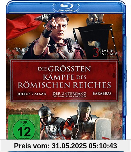 Die größten Kämpfe des Römischen Reiches - Der Untergang des Römischen Reiches - Julius Caesar - Barabbas [Blu-ray] von Anthony Mann