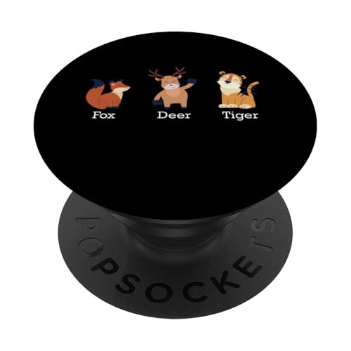 Fuchs Hirsch Tiger Tiere dezent Anti Trump PopSockets Klebender PopGrip von Anti Trump Merch