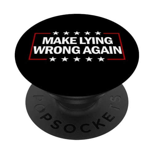 Lass wieder falsch lügen Anti-Trump Mach wieder falsch lügen PopSockets Klebender PopGrip von Anti Trump Merch