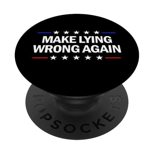 Lass wieder falsch lügen Anti-Trump Mach wieder falsch lügen PopSockets Klebender PopGrip von Anti Trump Merch