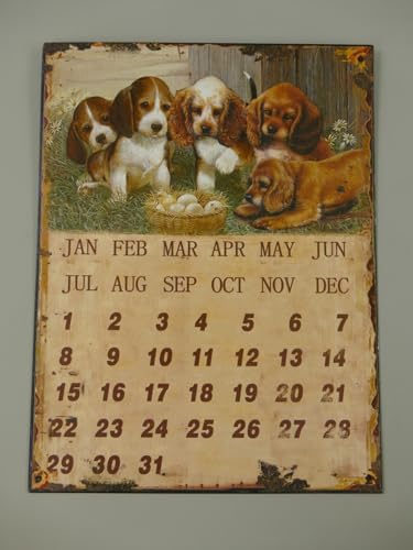 Kalender für alle Jahre aus Metall zeitlos mit Hunde Motiven antikes Design von Haushalt48 Kalender für alle Jahre aus Metall zeitlos mit Hunde Motiven antikes Design von Haushalt48 von Antik 2000