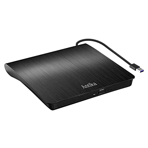 Antika Externes DVD Laufwerk CD DVD Brenner Player USB 3.0 Writer DVD/CD +/-RW CD Laufwerk für Laptop Desktop mit Mac/OS//Linux/Win11/Win10/Win8/XP von Antika