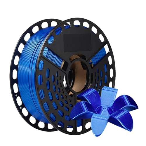 Antinsky Silk PLA Filament, 1,75 mm, 3D Druckerfilament, Maßgenauigkeit +/- 0,02 mm, glatte, seidige Oberfläche, 1kg Spule (2,2 lbs), 3D Druckfilament, passend für die meisten FDM 3D Drucker, Blau von Antinsky