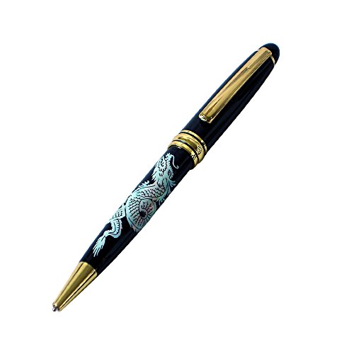 Handgemachter Perlmutt Kugelschreiber Gitter Mosaik-Design Deluxe Tintenroller Geschenk Idee -schwarz Handgemachter Perlmutt Kugelschreiber Gitter Mosaik-Design Deluxe Tintenroller Geschenk Idee -schwarz von Antique Alive Schreibwaren