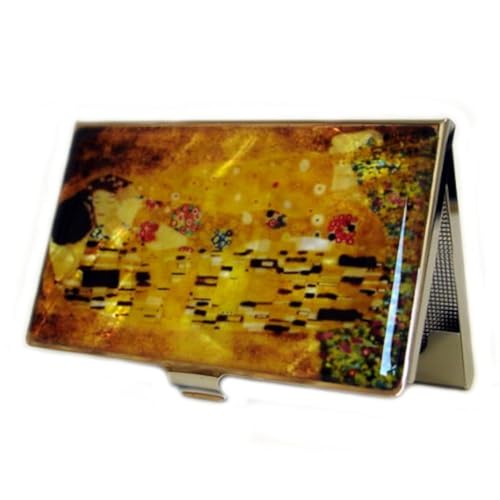 Perlmutt Design Visitenkartenetui Gustav Klimt Luxus Neu&OVP Metall Edelstahl Namenskarten Edel von Antique Alive