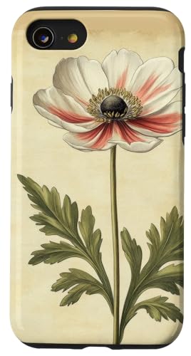 Anemone Floral Vintage Wissenschaftliche Illustration Blume Hülle für iPhone SE (2020) / 7 / 8 von Antique Flower Botanical Garden Floral DonaOnca