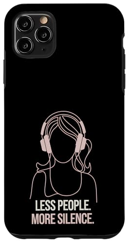 Less People More Silence Introvert Minimalist Kopfhörer Lofi Hülle für iPhone 11 Pro Max Less People More Silence Introvert Minimalist Kopfhörer Lofi Hülle für iPhone 11 Pro Max von Antisocial People Wear - Autism & ADHD Support