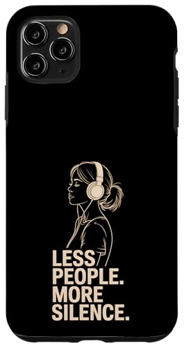 Less People More Silence Introvert Minimalist Kopfhörer Lofi Hülle für iPhone 11 Pro Max Less People More Silence Introvert Minimalist Kopfhörer Lofi Hülle für iPhone 11 Pro Max von Antisocial People Wear - Autism & ADHD Support