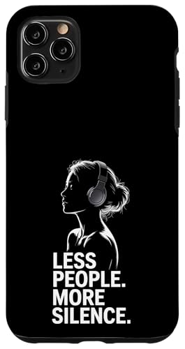 Less People More Silence Introvert Minimalist Kopfhörer Lofi Hülle für iPhone 11 Pro Max Less People More Silence Introvert Minimalist Kopfhörer Lofi Hülle für iPhone 11 Pro Max von Antisocial People Wear - Autism & ADHD Support