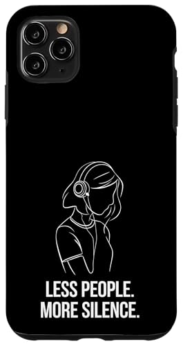 Less People More Silence Introvert Minimalist Kopfhörer Lofi Hülle für iPhone 11 Pro Max Less People More Silence Introvert Minimalist Kopfhörer Lofi Hülle für iPhone 11 Pro Max von Antisocial People Wear - Autism & ADHD Support