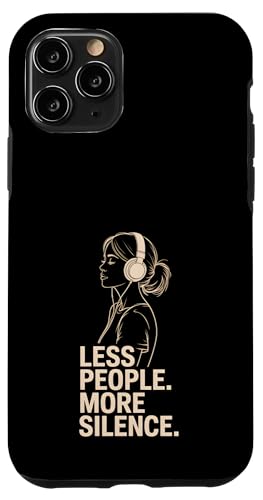 Less People More Silence Introvert Minimalist Kopfhörer Lofi Hülle für iPhone 11 Pro Less People More Silence Introvert Minimalist Kopfhörer Lofi Hülle für iPhone 11 Pro von Antisocial People Wear - Autism & ADHD Support