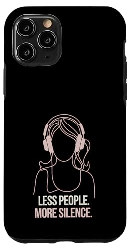 Less People More Silence Introvert Minimalist Kopfhörer Lofi Hülle für iPhone 11 Pro Less People More Silence Introvert Minimalist Kopfhörer Lofi Hülle für iPhone 11 Pro von Antisocial People Wear - Autism & ADHD Support