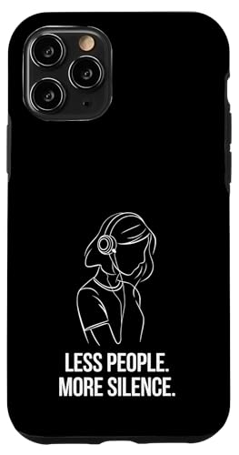 Less People More Silence Introvert Minimalist Kopfhörer Lofi Hülle für iPhone 11 Pro Less People More Silence Introvert Minimalist Kopfhörer Lofi Hülle für iPhone 11 Pro von Antisocial People Wear - Autism & ADHD Support
