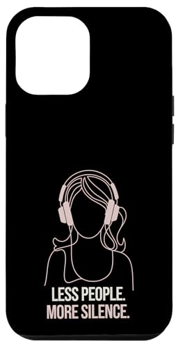 Less People More Silence Introvert Minimalist Kopfhörer Lofi Hülle für iPhone 12 Pro Max Less People More Silence Introvert Minimalist Kopfhörer Lofi Hülle für iPhone 12 Pro Max von Antisocial People Wear - Autism & ADHD Support