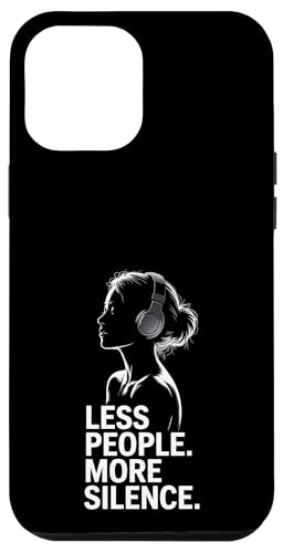 Less People More Silence Introvert Minimalist Kopfhörer Lofi Hülle für iPhone 12 Pro Max Less People More Silence Introvert Minimalist Kopfhörer Lofi Hülle für iPhone 12 Pro Max von Antisocial People Wear - Autism & ADHD Support