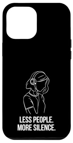 Less People More Silence Introvert Minimalist Kopfhörer Lofi Hülle für iPhone 12 Pro Max Less People More Silence Introvert Minimalist Kopfhörer Lofi Hülle für iPhone 12 Pro Max von Antisocial People Wear - Autism & ADHD Support