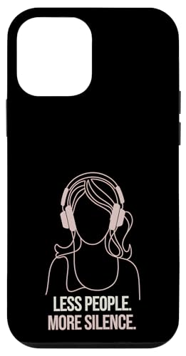Less People More Silence Introvert Minimalist Kopfhörer Lofi Hülle für iPhone 12 mini Less People More Silence Introvert Minimalist Kopfhörer Lofi Hülle für iPhone 12 mini von Antisocial People Wear - Autism & ADHD Support