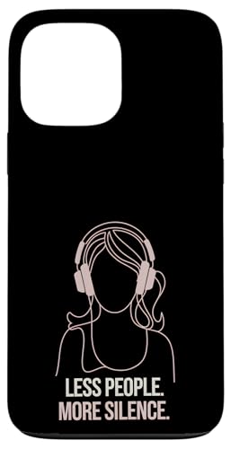 Less People More Silence Introvert Minimalist Kopfhörer Lofi Hülle für iPhone 13 Pro Max Less People More Silence Introvert Minimalist Kopfhörer Lofi Hülle für iPhone 13 Pro Max von Antisocial People Wear - Autism & ADHD Support