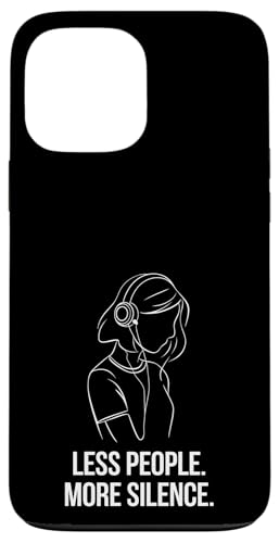 Less People More Silence Introvert Minimalist Kopfhörer Lofi Hülle für iPhone 13 Pro Max Less People More Silence Introvert Minimalist Kopfhörer Lofi Hülle für iPhone 13 Pro Max von Antisocial People Wear - Autism & ADHD Support