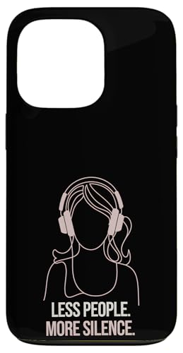 Less People More Silence Introvert Minimalist Kopfhörer Lofi Hülle für iPhone 13 Pro Less People More Silence Introvert Minimalist Kopfhörer Lofi Hülle für iPhone 13 Pro von Antisocial People Wear - Autism & ADHD Support