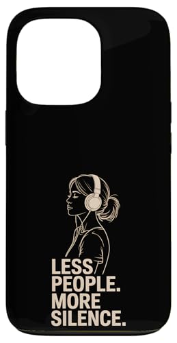 Less People More Silence Introvert Minimalist Kopfhörer Lofi Hülle für iPhone 13 Pro Less People More Silence Introvert Minimalist Kopfhörer Lofi Hülle für iPhone 13 Pro von Antisocial People Wear - Autism & ADHD Support