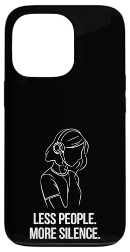Less People More Silence Introvert Minimalist Kopfhörer Lofi Hülle für iPhone 13 Pro Less People More Silence Introvert Minimalist Kopfhörer Lofi Hülle für iPhone 13 Pro von Antisocial People Wear - Autism & ADHD Support